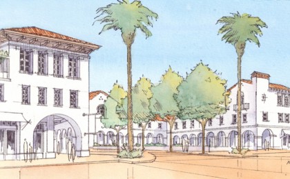 New plaza and mixed-use neibhborhood center on Spring Street