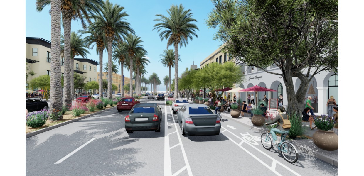 Bike Lane Protected Behind Parking Lane