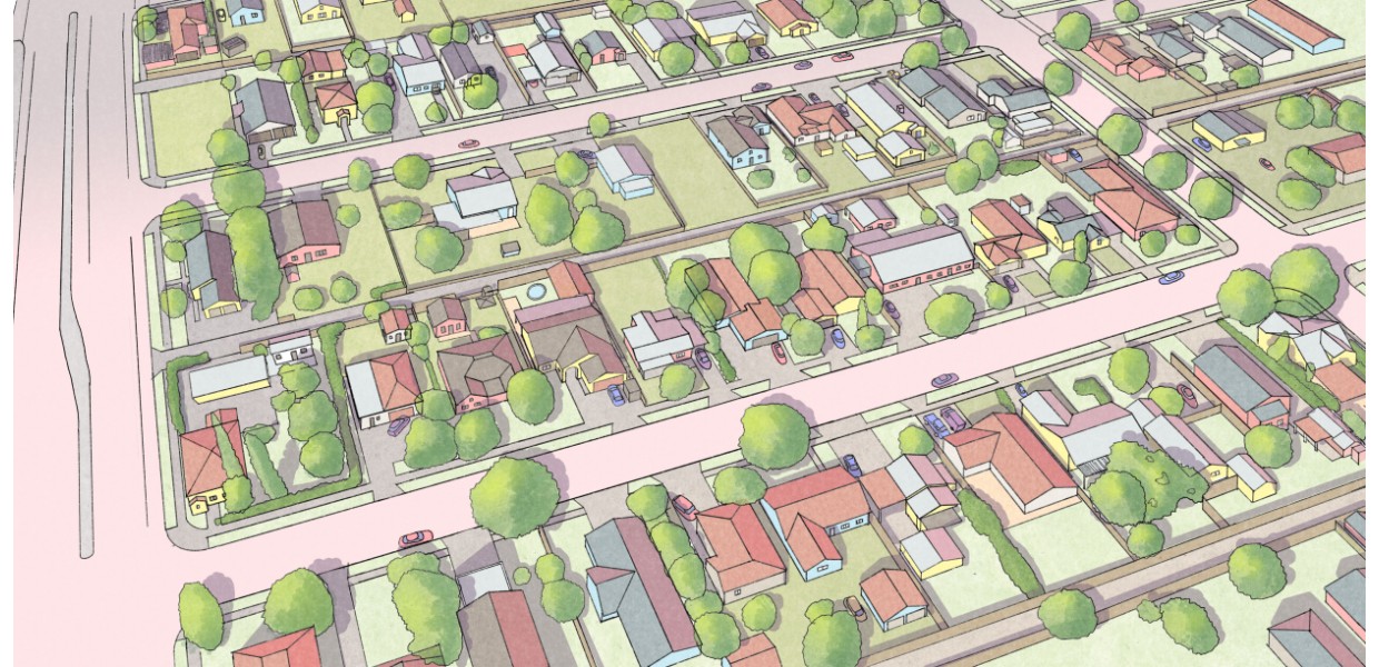 Existing Neighborhood Pattern, with Underutilized Alleys
