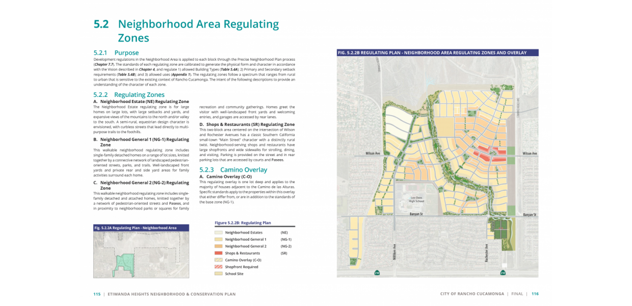 Neighborhood Area Regulating Plan