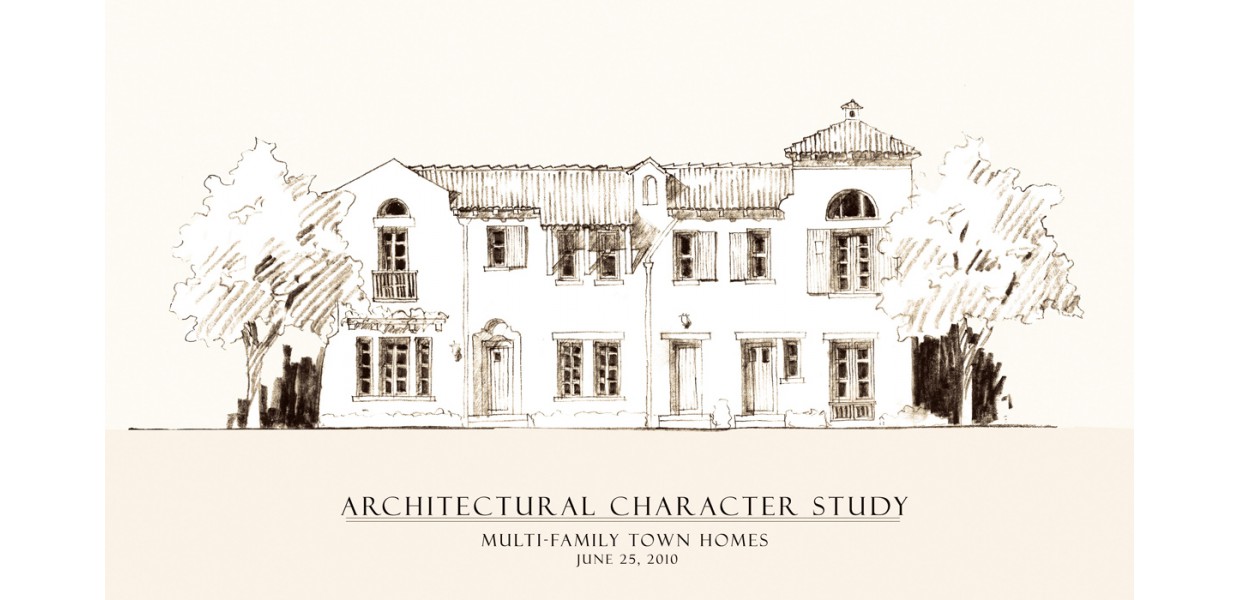 Design study for town houses in town center