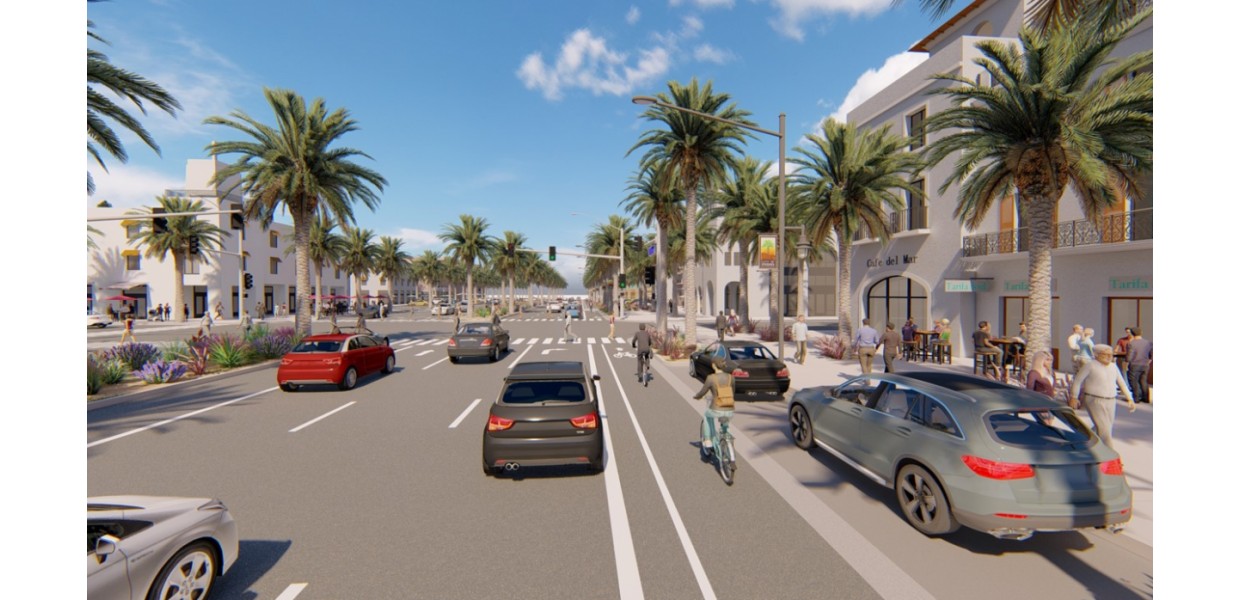 New Bike Lanes, Parking and Wide Sidewalks