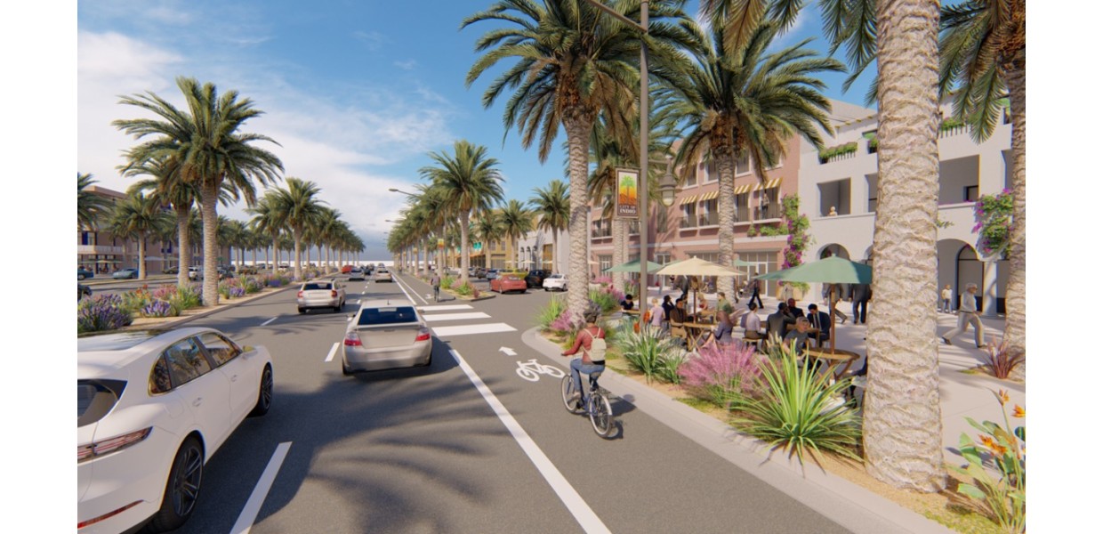 Dining Plaza and Side Access Lane 