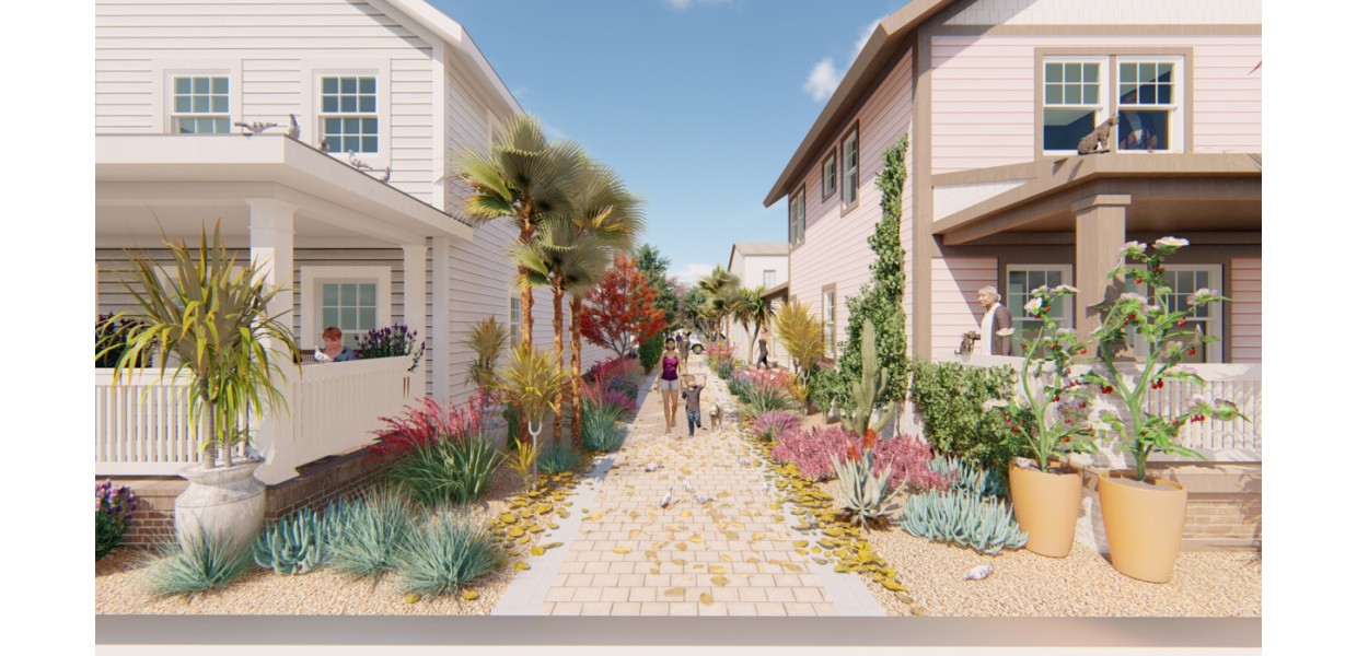 Neighborhood Paseos Shorten Walk to Shops