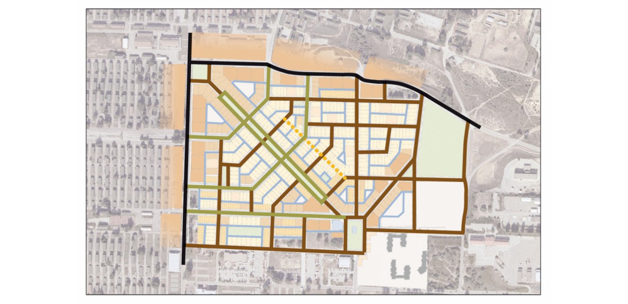 Framework plan of streets and blocks